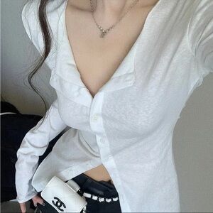 White button down